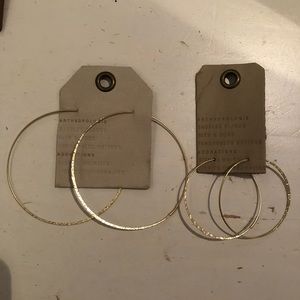 Anthropologie Gold Hoop Earrings